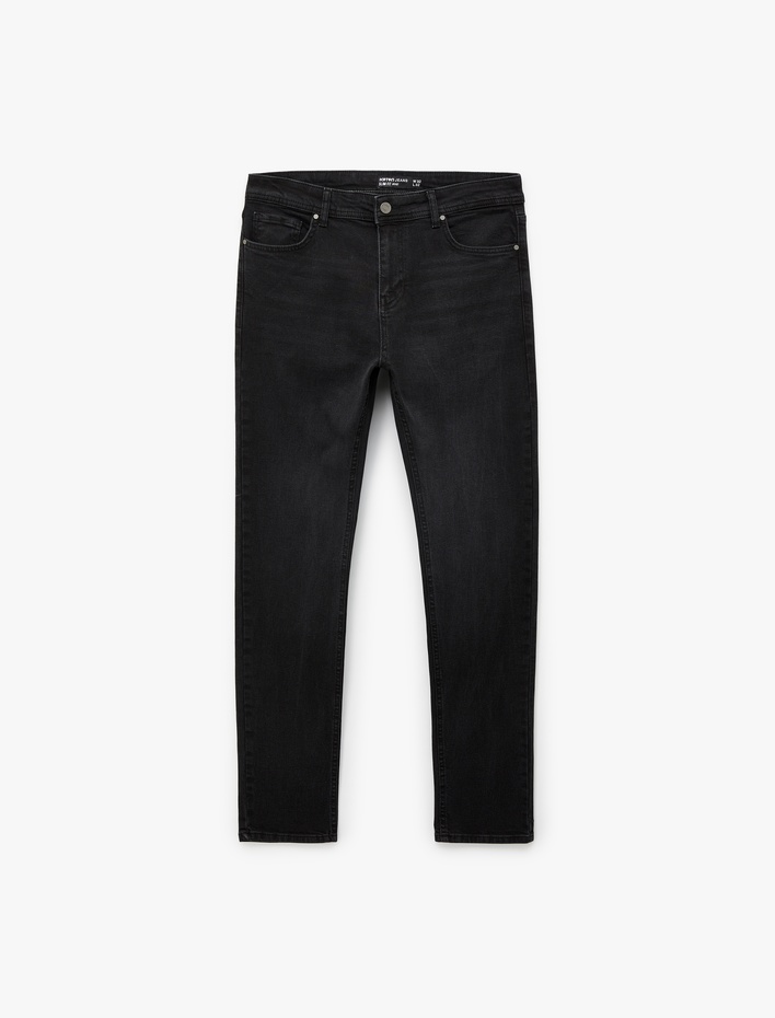  Pamuklu Normal Bel Slim Fit Jean Pantolon - Brad Jean