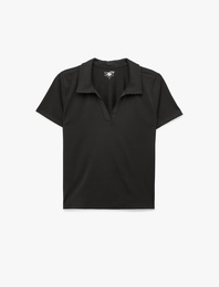 Slim Fit Kısa Kollu Polo Yaka Spor Tişört