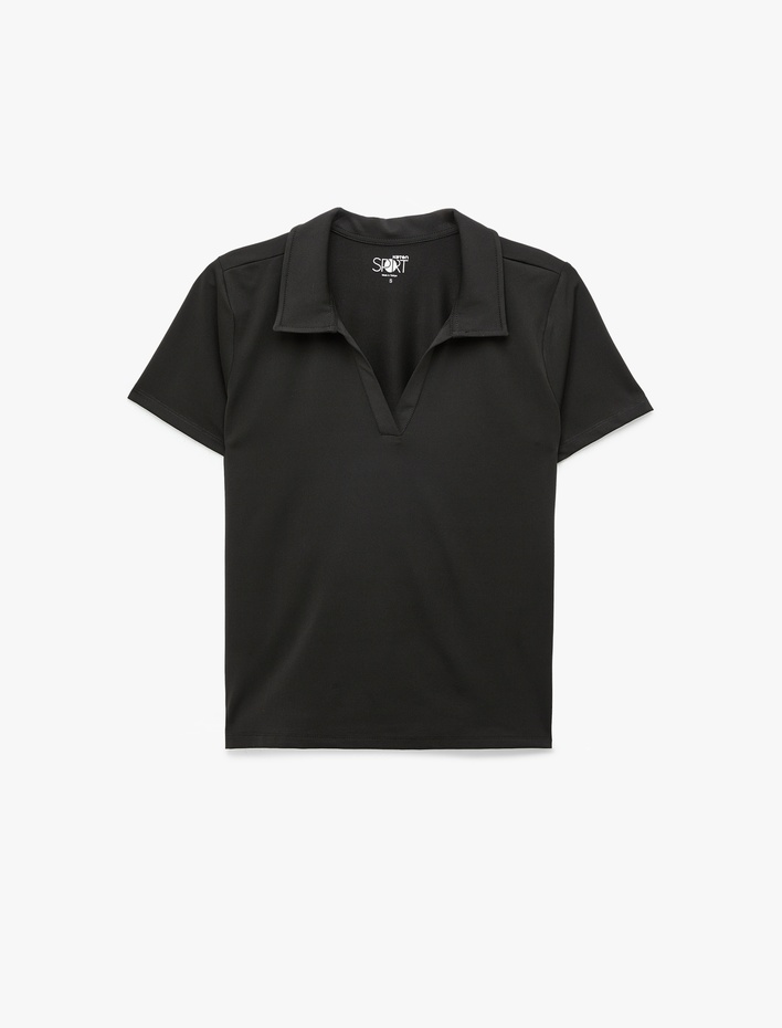 Slim Fit Kısa Kollu Polo Yaka Spor Tişört