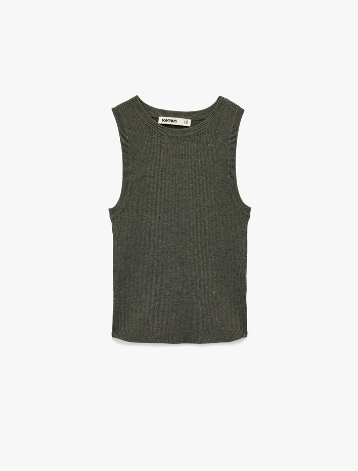  Viskon Karışımlı Bisiklet Yaka Triko Atlet