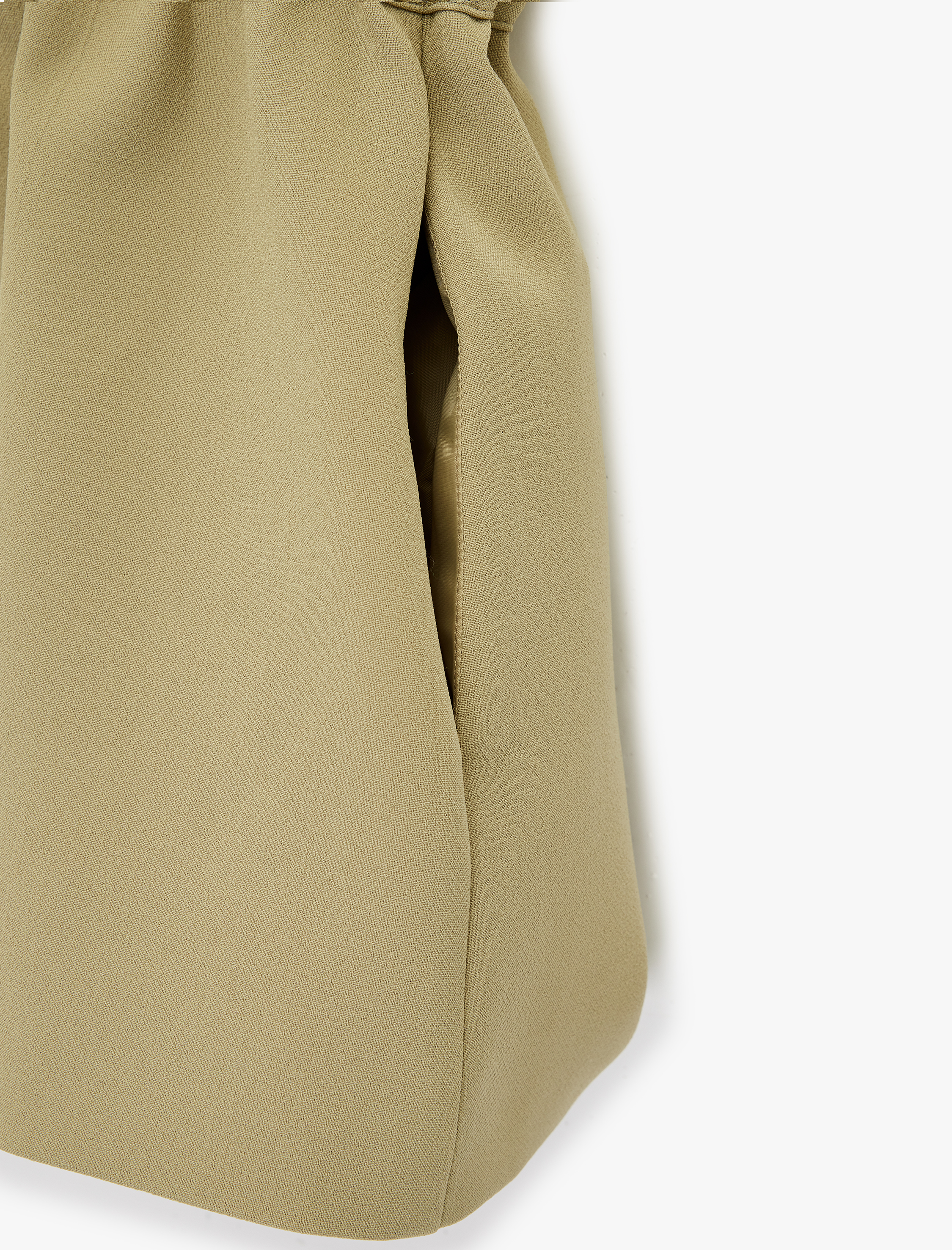   Regular Fit Kolsuz Kemerli Kruvaze Yaka Yelek