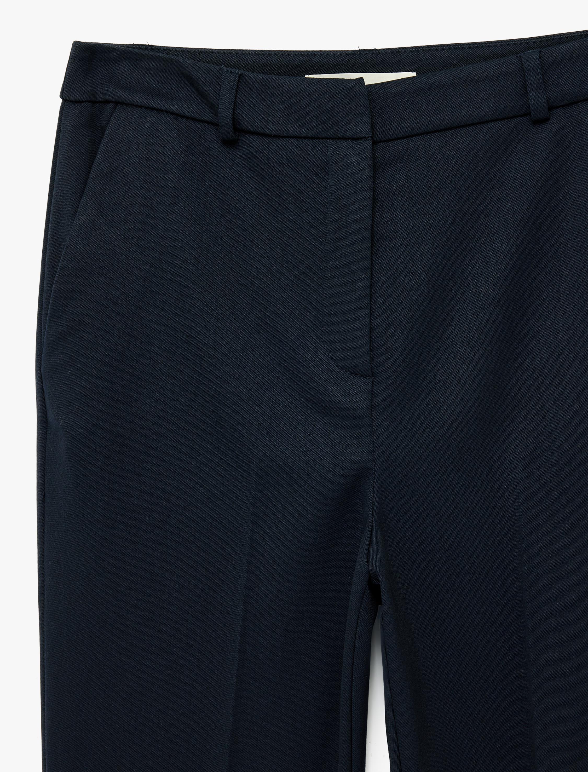   Cepli Düz Paça Viskon Karışımlı Cigarette Pantolon