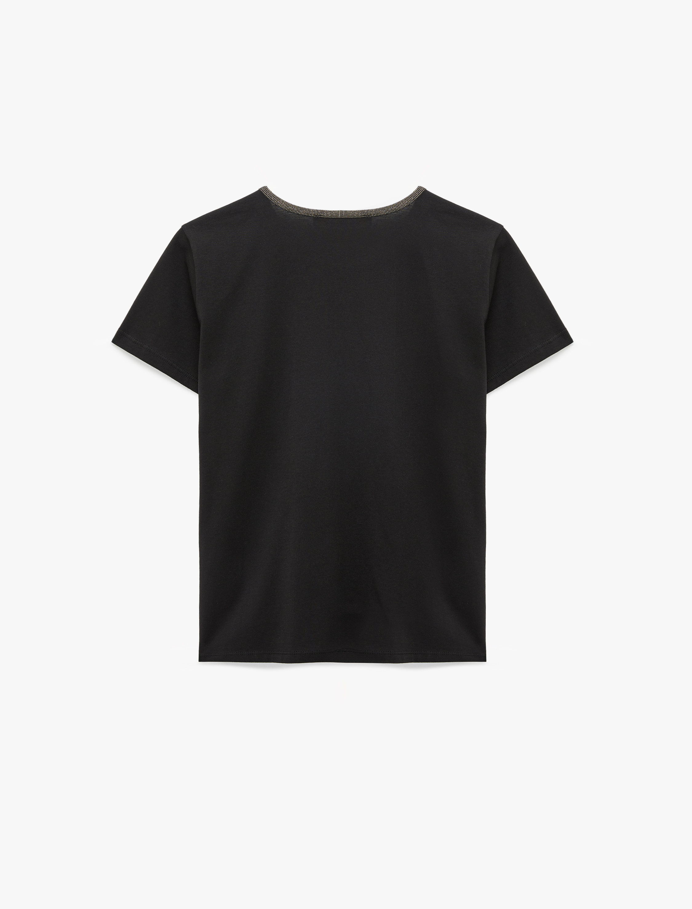   Slim Fit Kısa Kollu Bisiklet Yaka Pamuklu Tişört