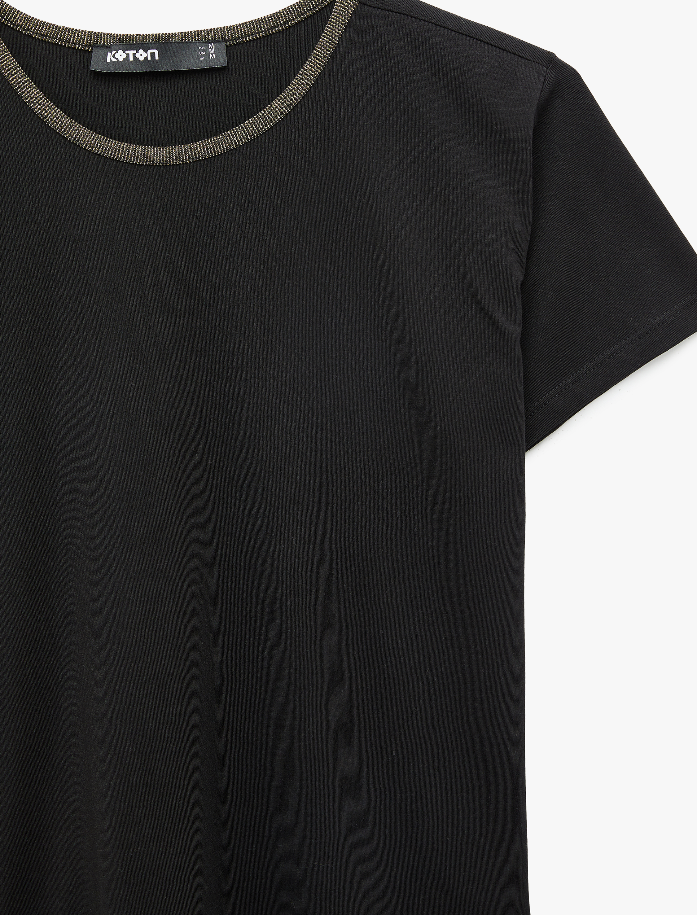   Slim Fit Kısa Kollu Bisiklet Yaka Pamuklu Tişört