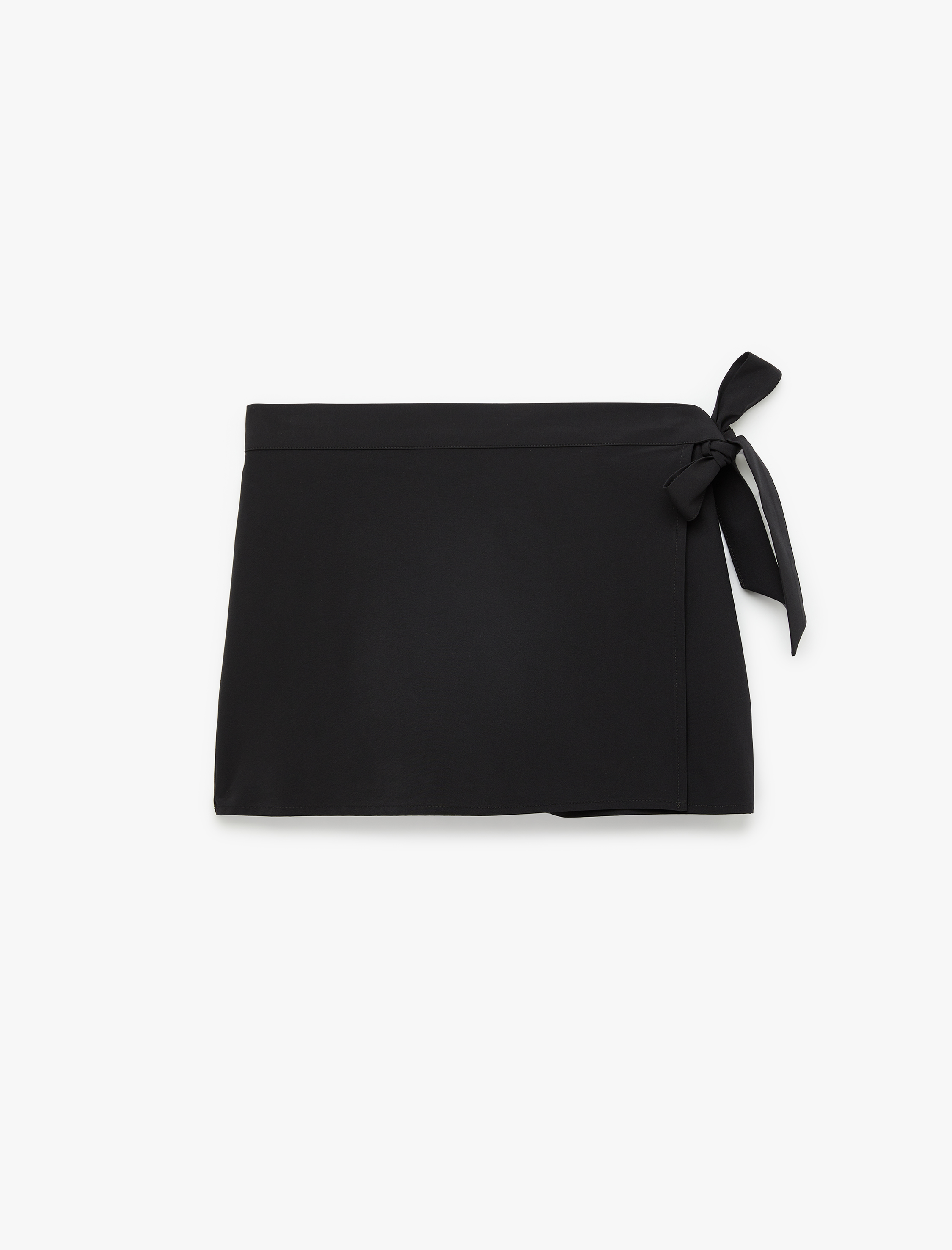   Paraşüt Kumaş Bağlama Detaylı Mini Şort Etek