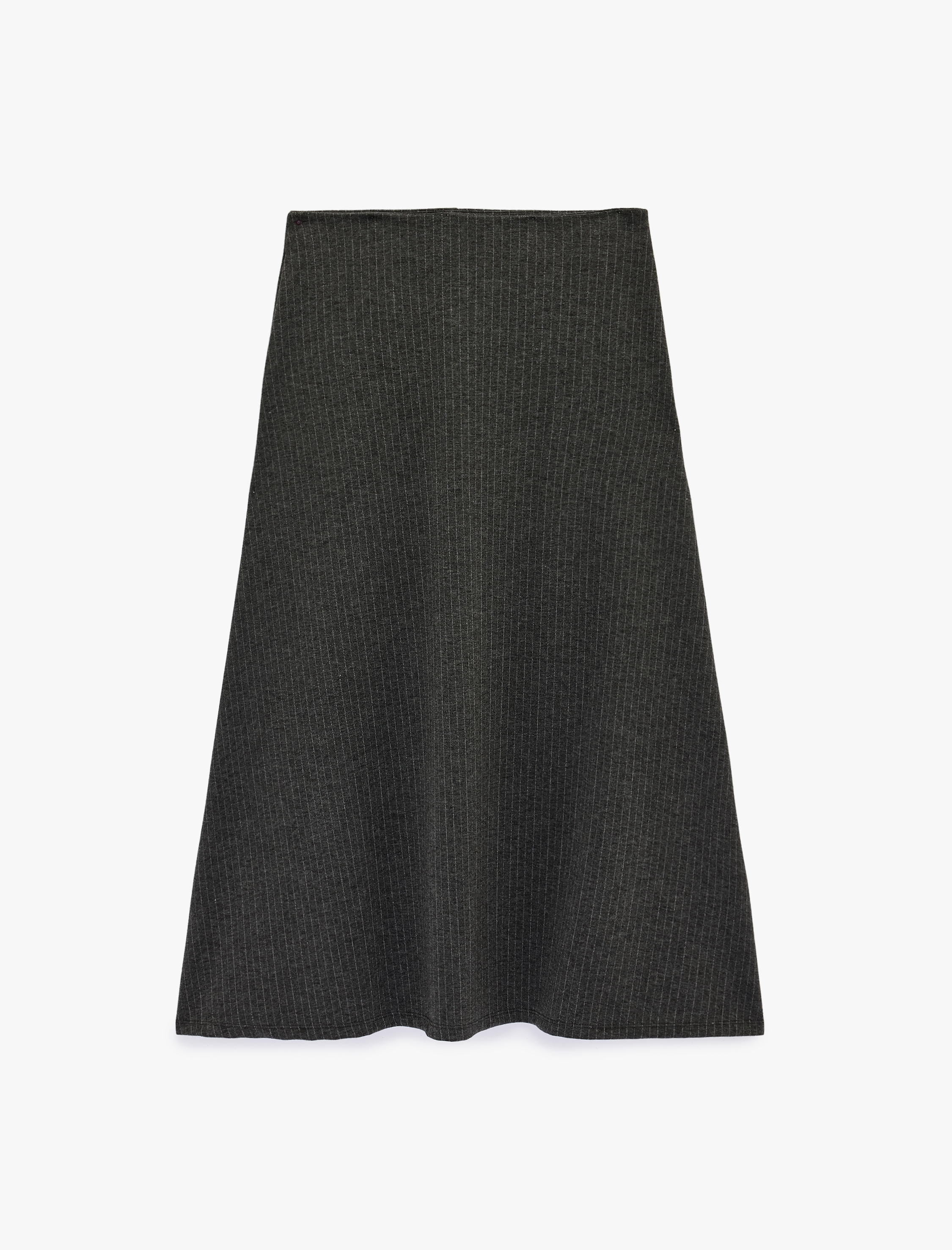   A Kesim Metalik İplik Detaylı Parıltılı Midi Etek