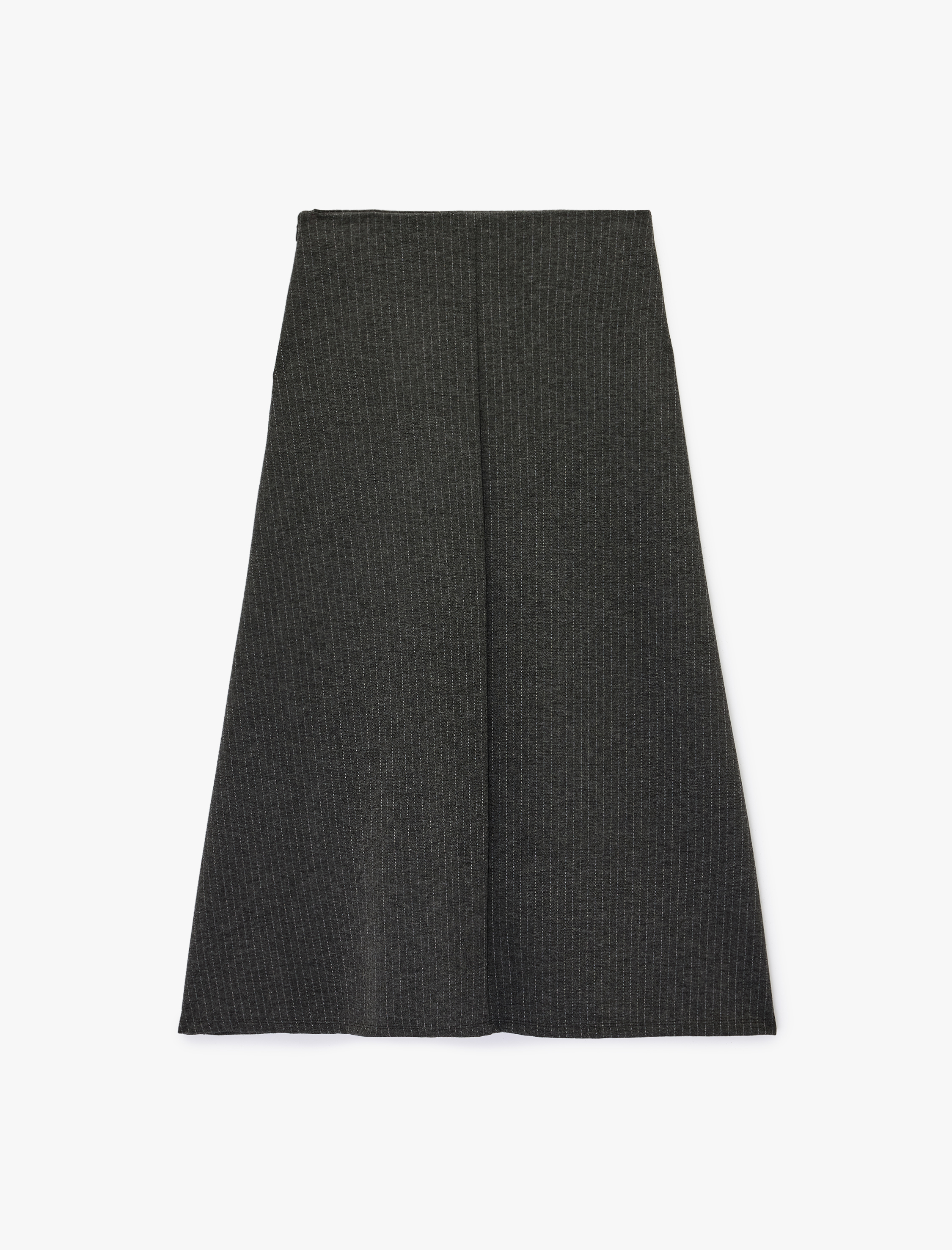   A Kesim Metalik İplik Detaylı Parıltılı Midi Etek