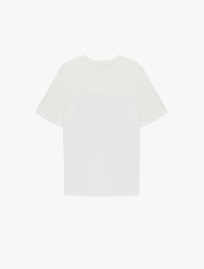  Regular Fit Kısa Kollu Bisiklet Yaka Pamuklu Baskılı Tişört