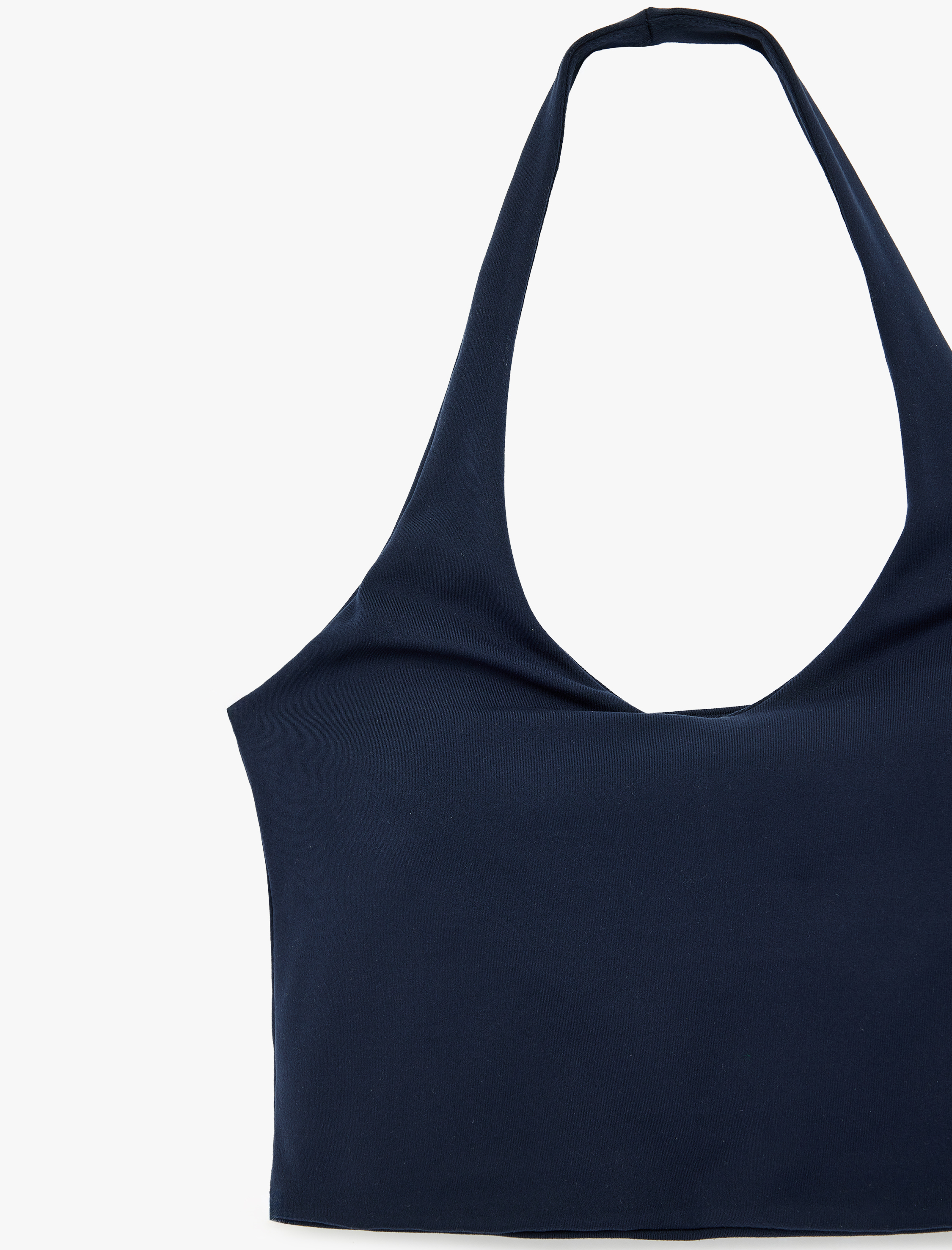   Slim Fit Kaplı İnterlok Halter Yaka Spor Atlet