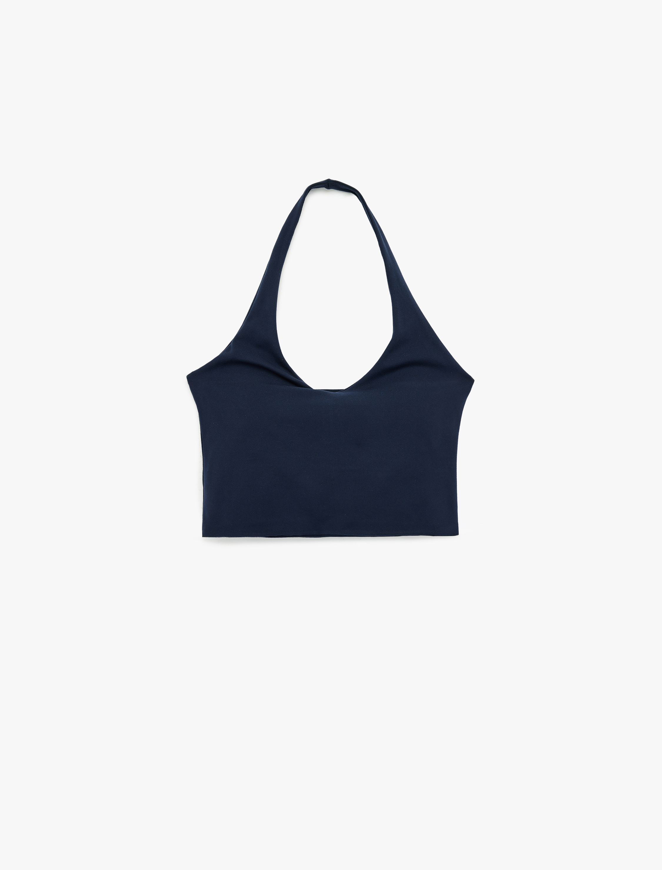   Slim Fit Kaplı İnterlok Halter Yaka Spor Atlet