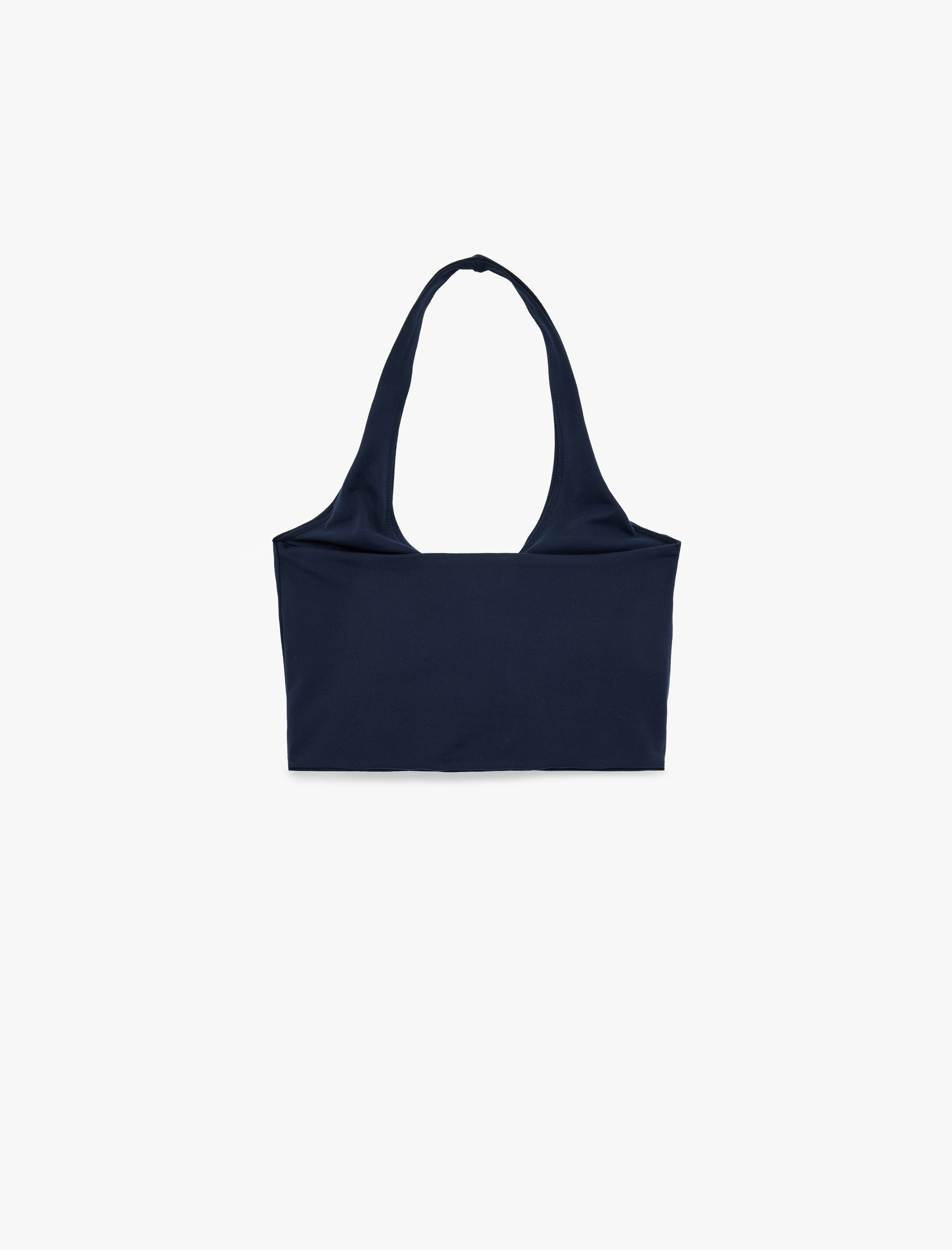   Slim Fit Kaplı İnterlok Halter Yaka Spor Atlet