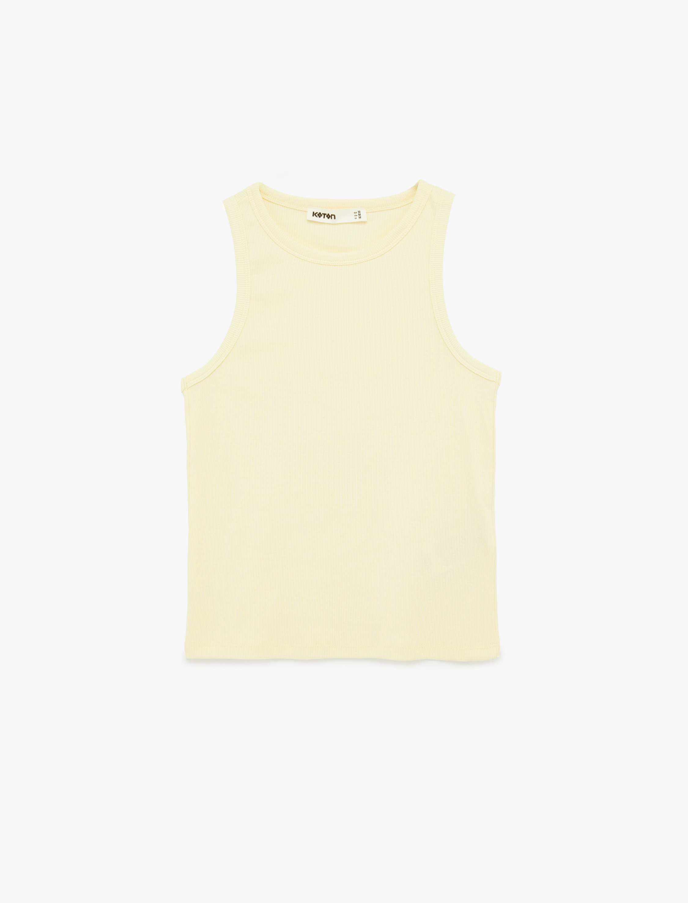   Slim Fit Pamuklu Halter Yaka Fitilli Atlet