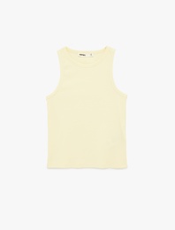 Slim Fit Pamuklu Halter Yaka Fitilli Atlet