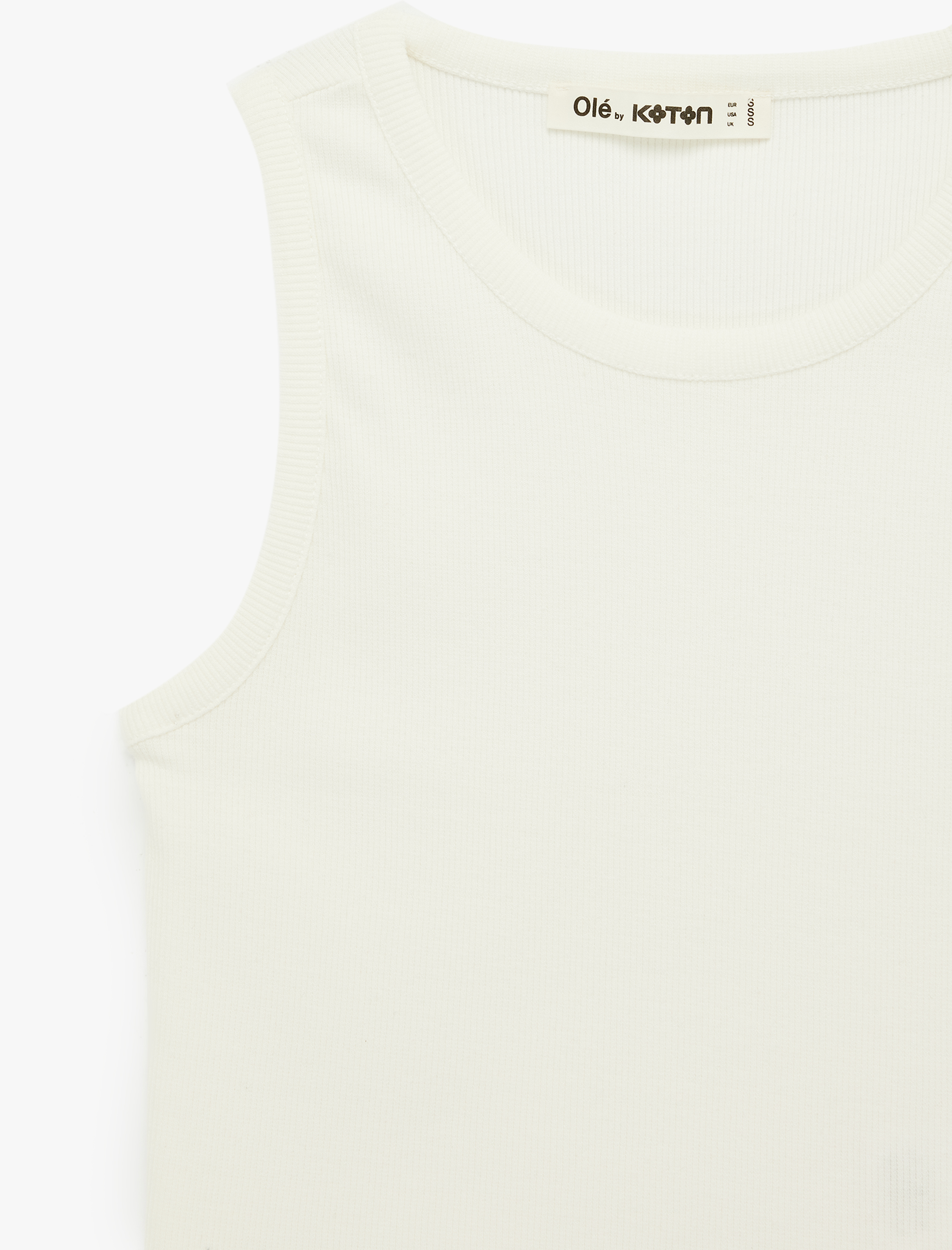   Slim Fit Kolsuz Pamuklu Bisiklet Yaka Bluz