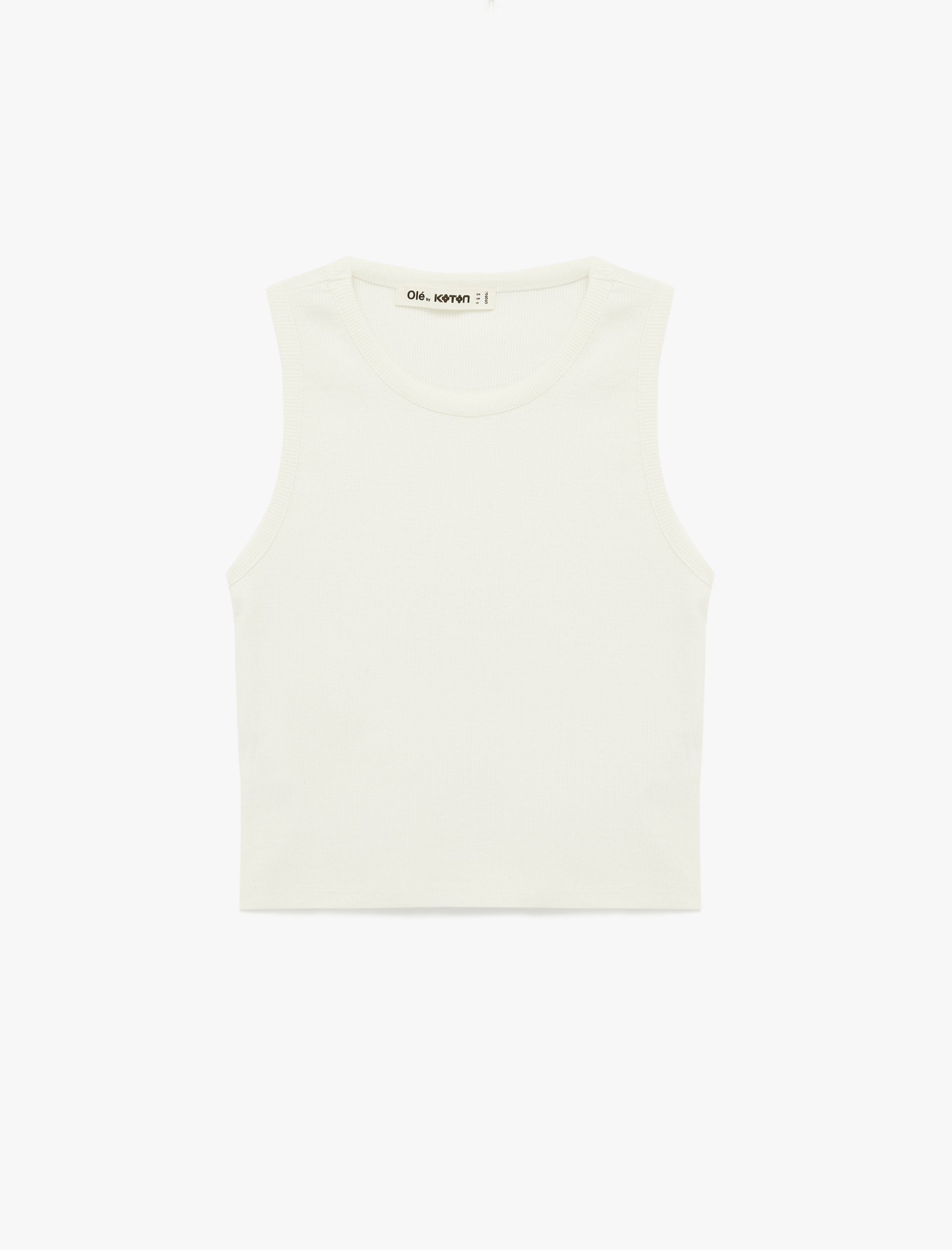   Slim Fit Kolsuz Pamuklu Bisiklet Yaka Bluz