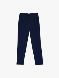 Yüksek Bel Cepli Cigarette Kumaş Pantolon