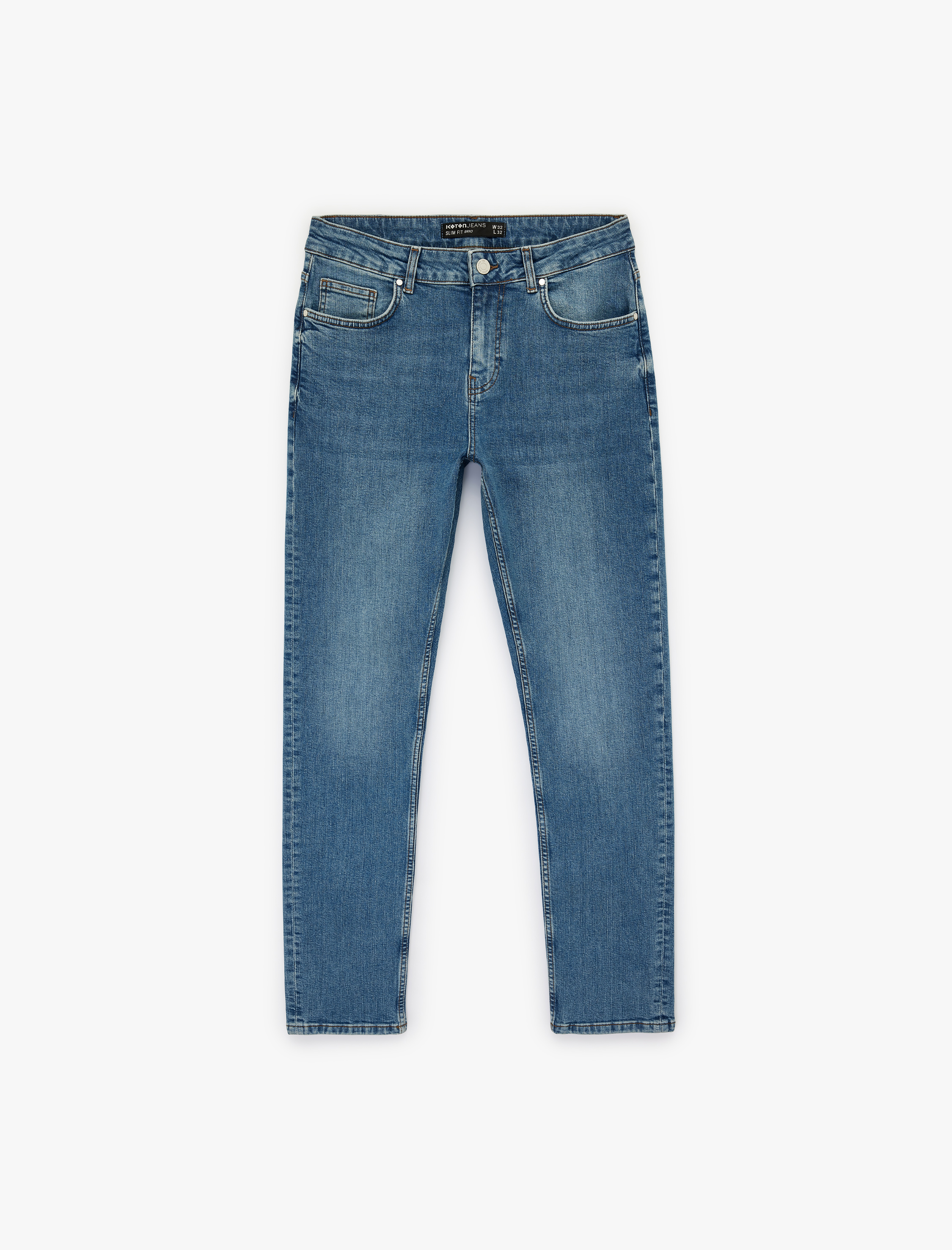   Normal Bel Pamuklu Slim Fit Jean Pantolon - Brad Jean