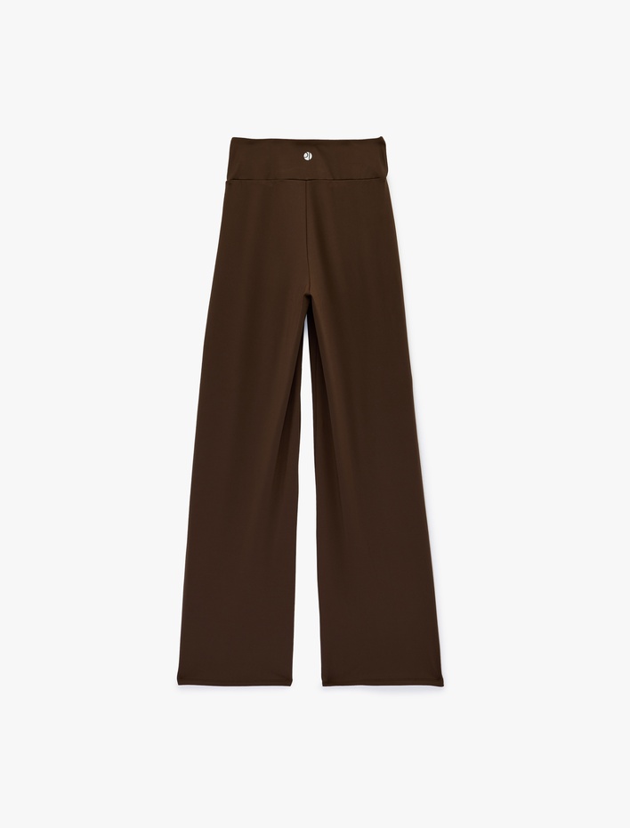  Yüksek Bel İspanyol Paça Spor Eşofman Altı