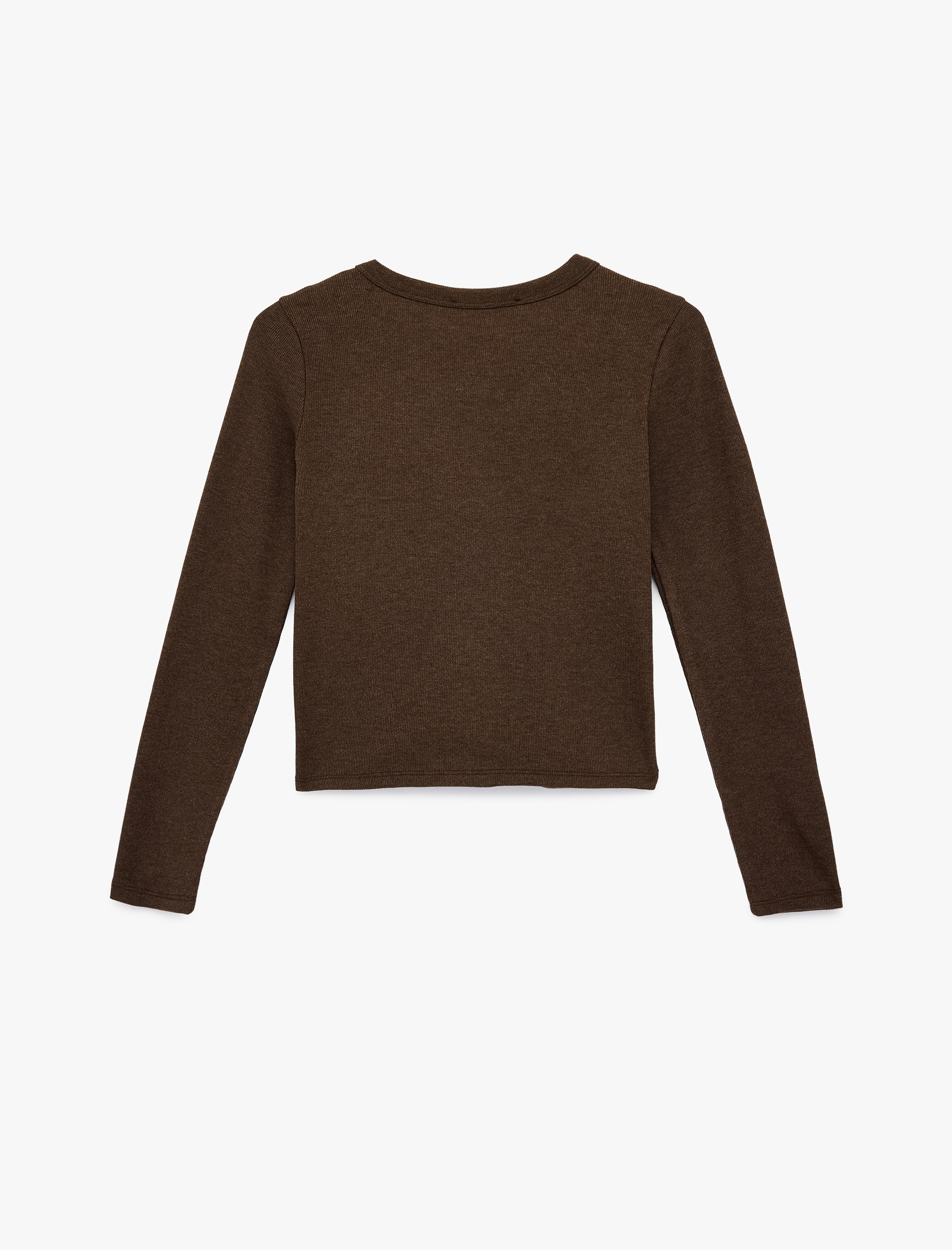   Düğmeli Uzun Kollu Bisiklet Yaka Slim Fit Hırka