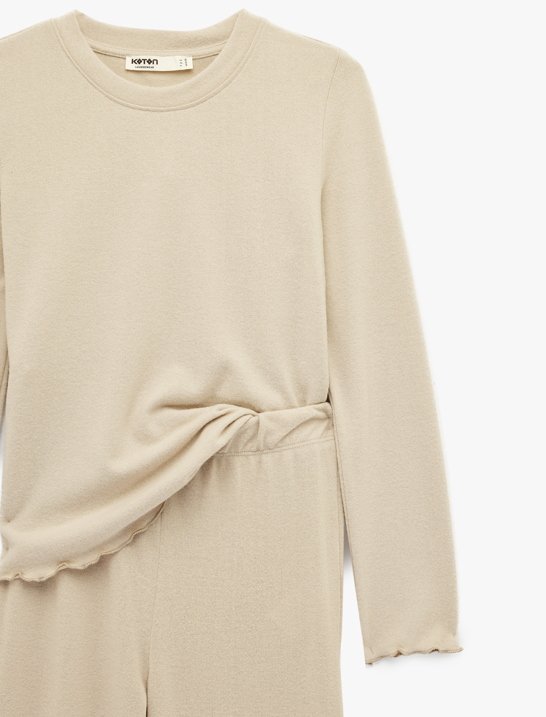   Uzun Kollu Viskon Karışımlı Örme Slim Fit Pijama Takımı - 2'li Set