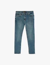Pamuklu Normal Bel Slim Fit Jean Pantolon - Brad Jean
