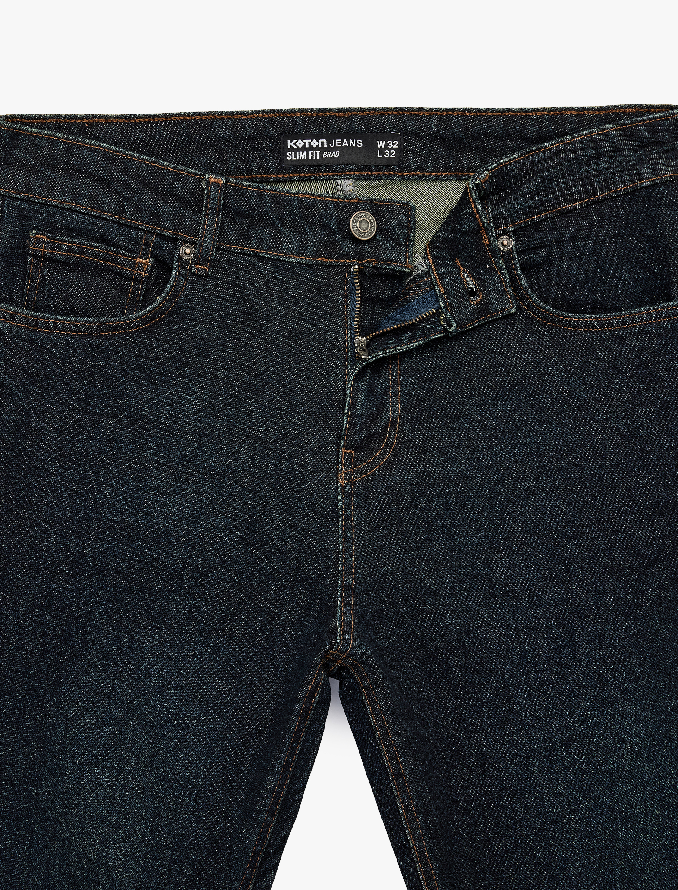   Normal Bel Pamuklu Slim Fit Jean Pantolon - Brad Jean