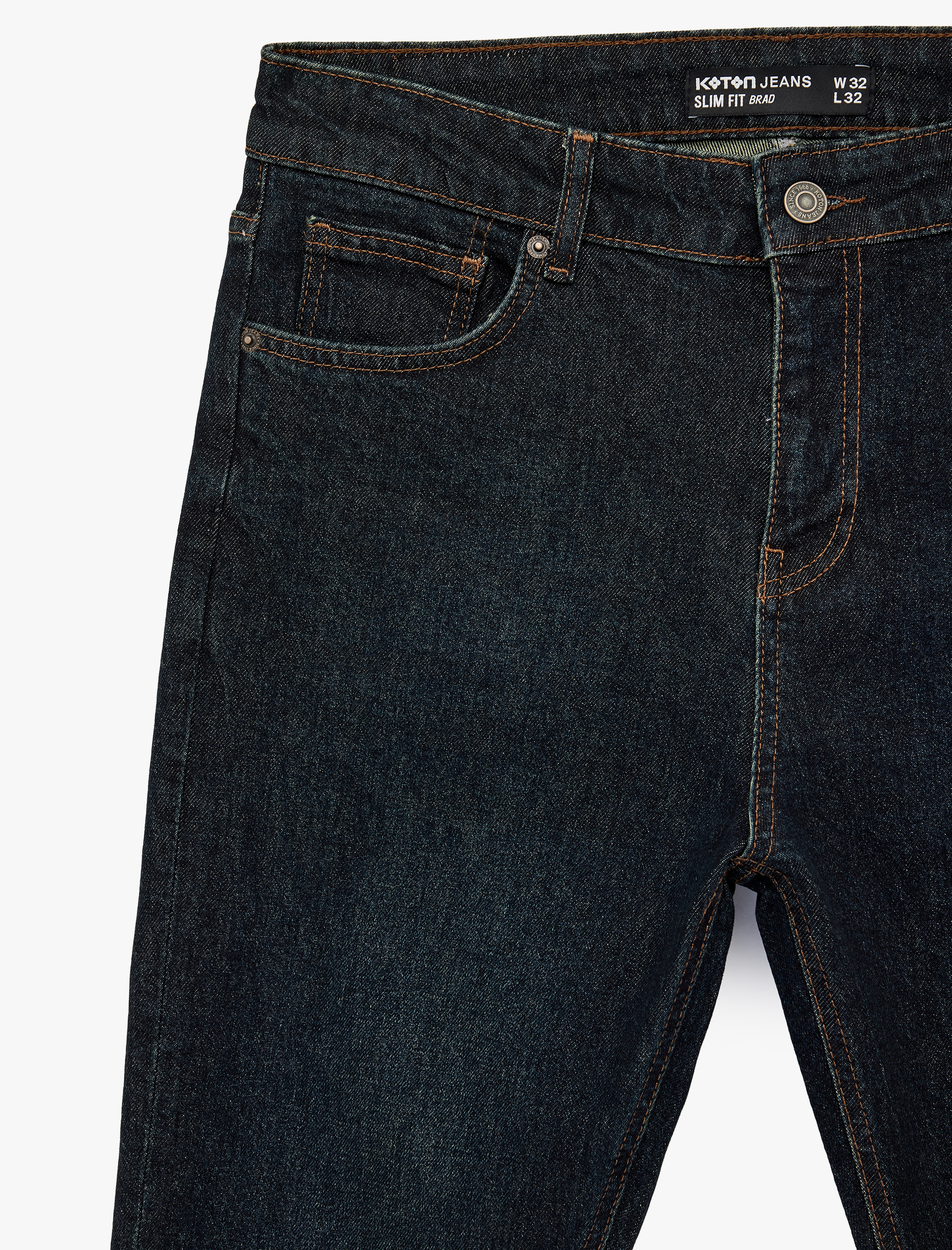   Normal Bel Pamuklu Slim Fit Jean Pantolon - Brad Jean