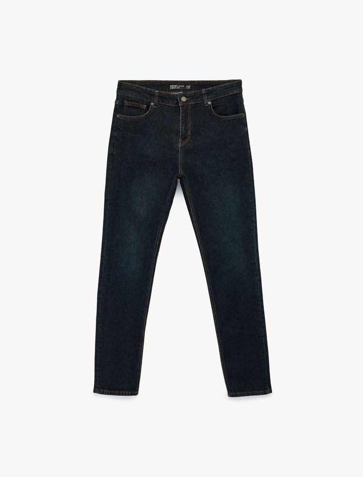  Normal Bel Pamuklu Slim Fit Jean Pantolon - Brad Jean