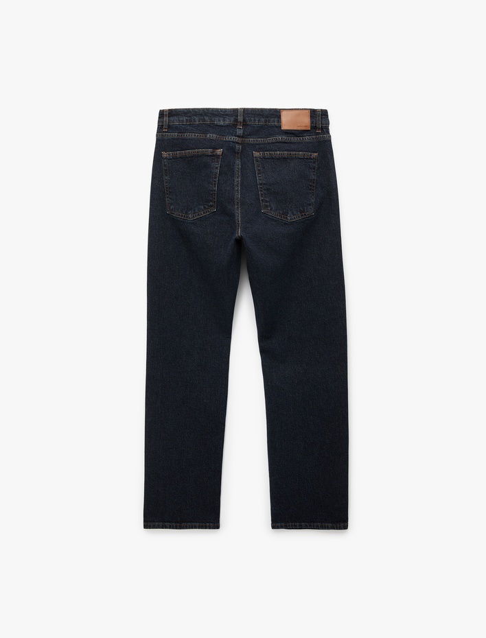  Normal Bel Cepli Pamuklu Straight Fit Jean Pantolon - Mark Jean