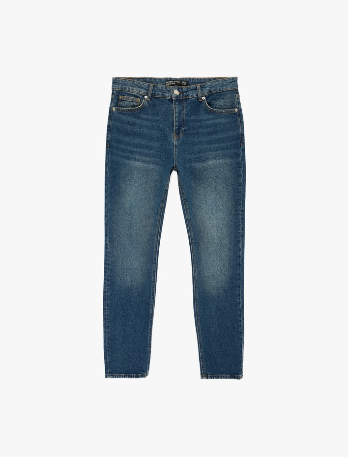  Pamuklu Normal Bel Slim Fit Jean Pantolon - Brad Jean