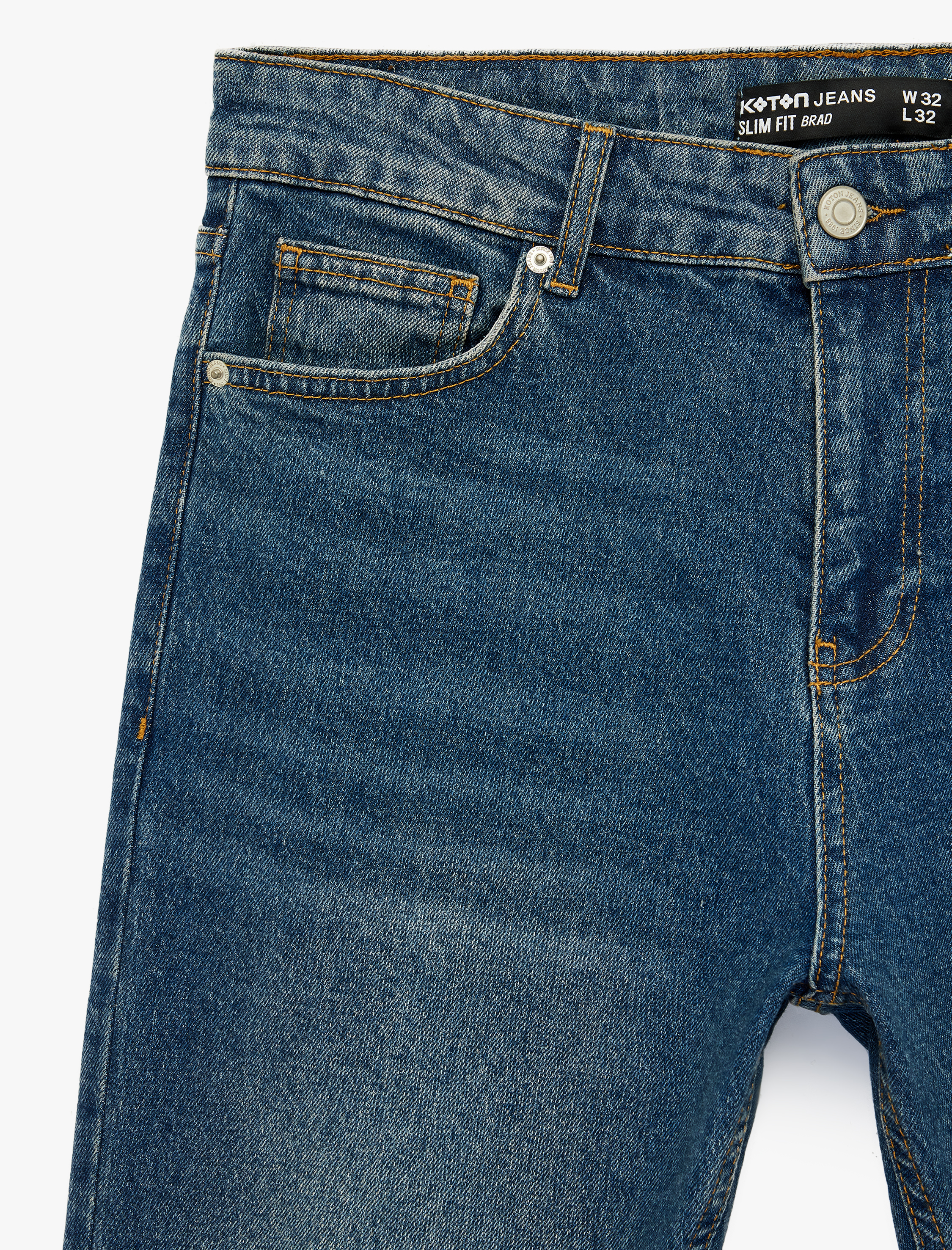   Pamuklu Normal Bel Slim Fit Jean Pantolon - Brad Jean