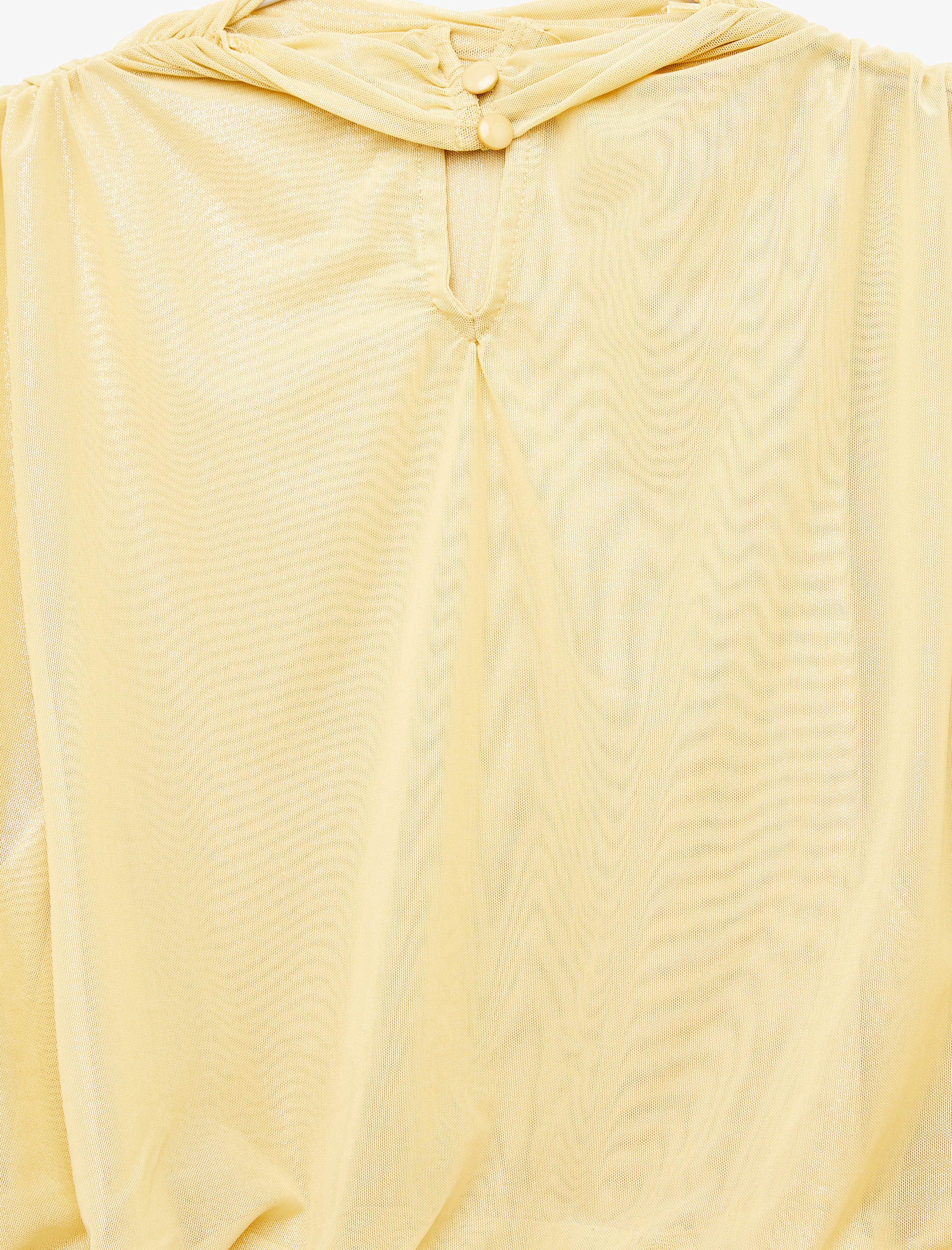   Slim Fit Kısa Kollu Dik Yaka Drapeli Simli Uzun Abiye Elbise