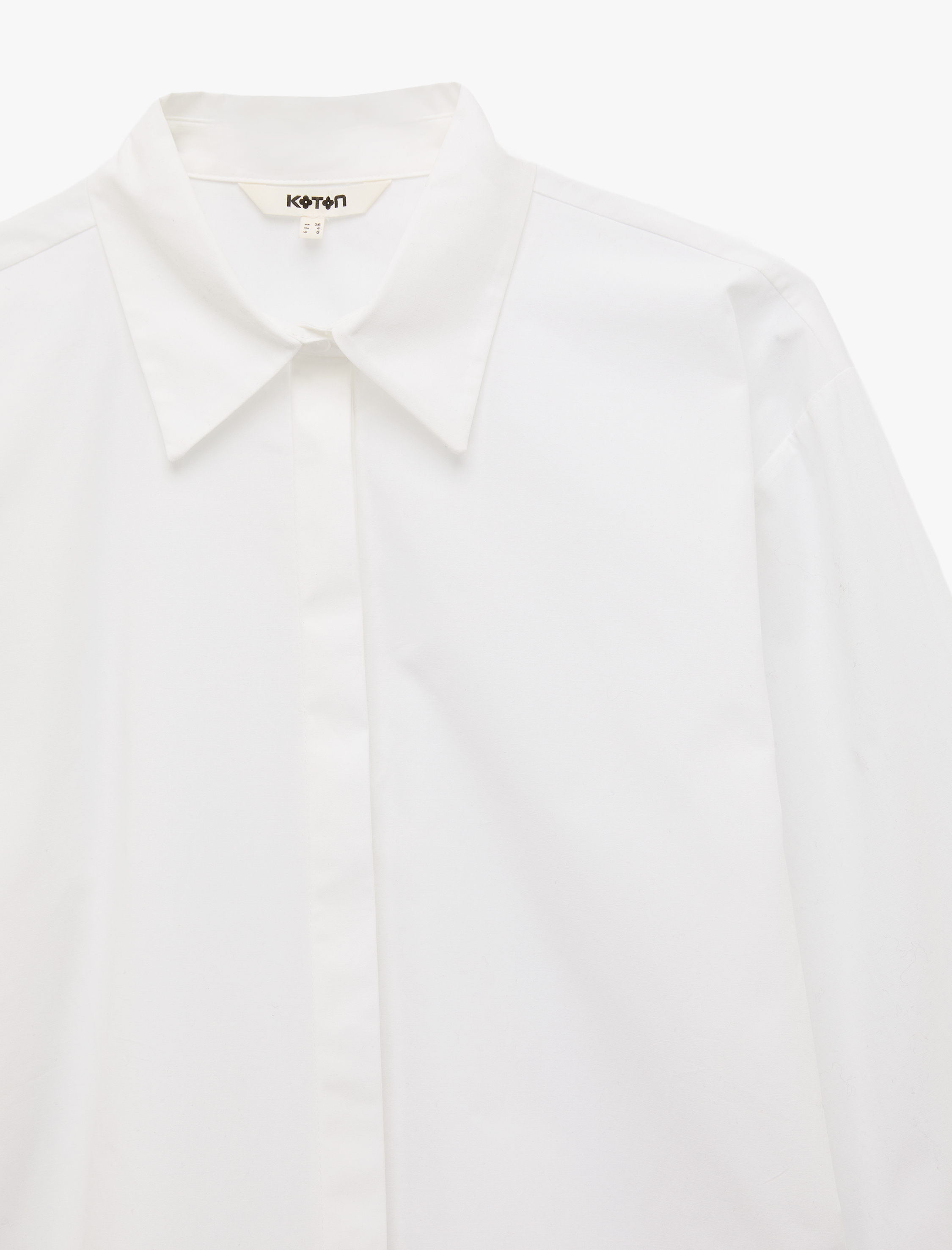   Rahat Kalıp Uzun Kollu Kol Düğmesi Detaylı Poplin Gömlek