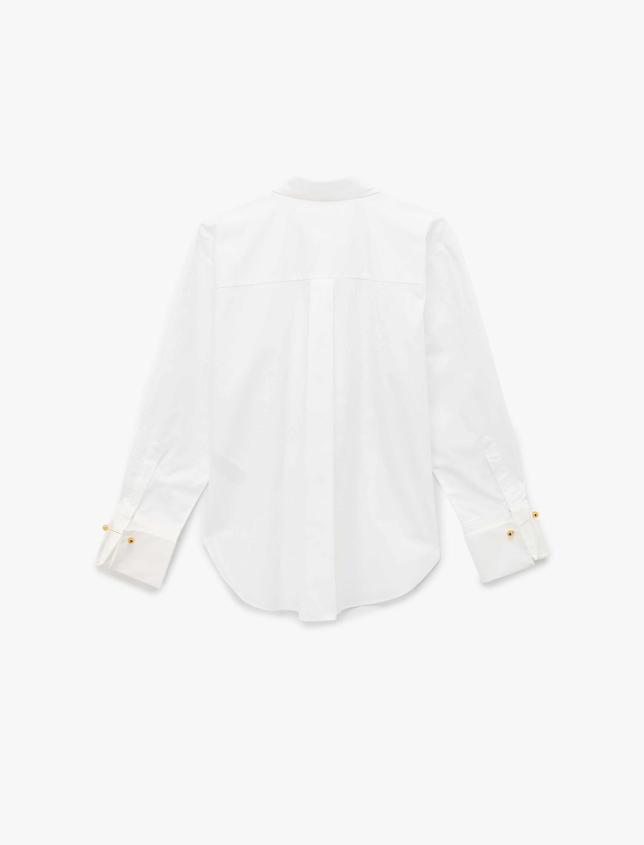   Rahat Kalıp Uzun Kollu Kol Düğmesi Detaylı Poplin Gömlek