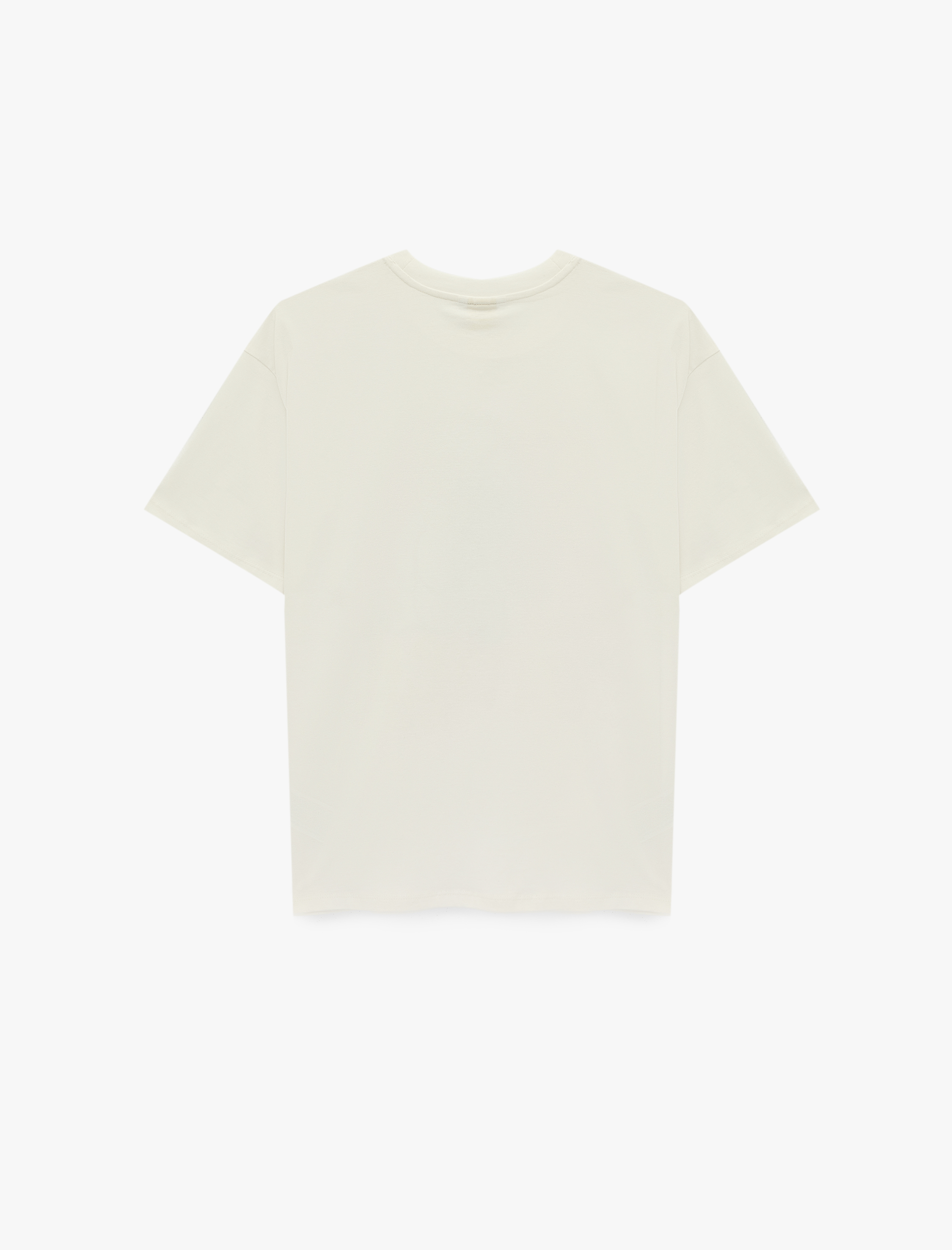   Stitch Lisanslı Kısa Kollu Bisiklet Yaka Oversize Baskılı Tişört