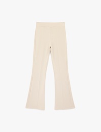 Dikiş Detaylı Modal Karışımlı İspanyol Paça Eşofman Altı