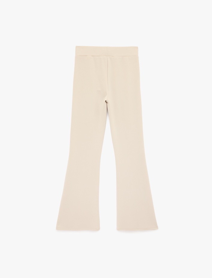  Dikiş Detaylı Modal Karışımlı İspanyol Paça Eşofman Altı