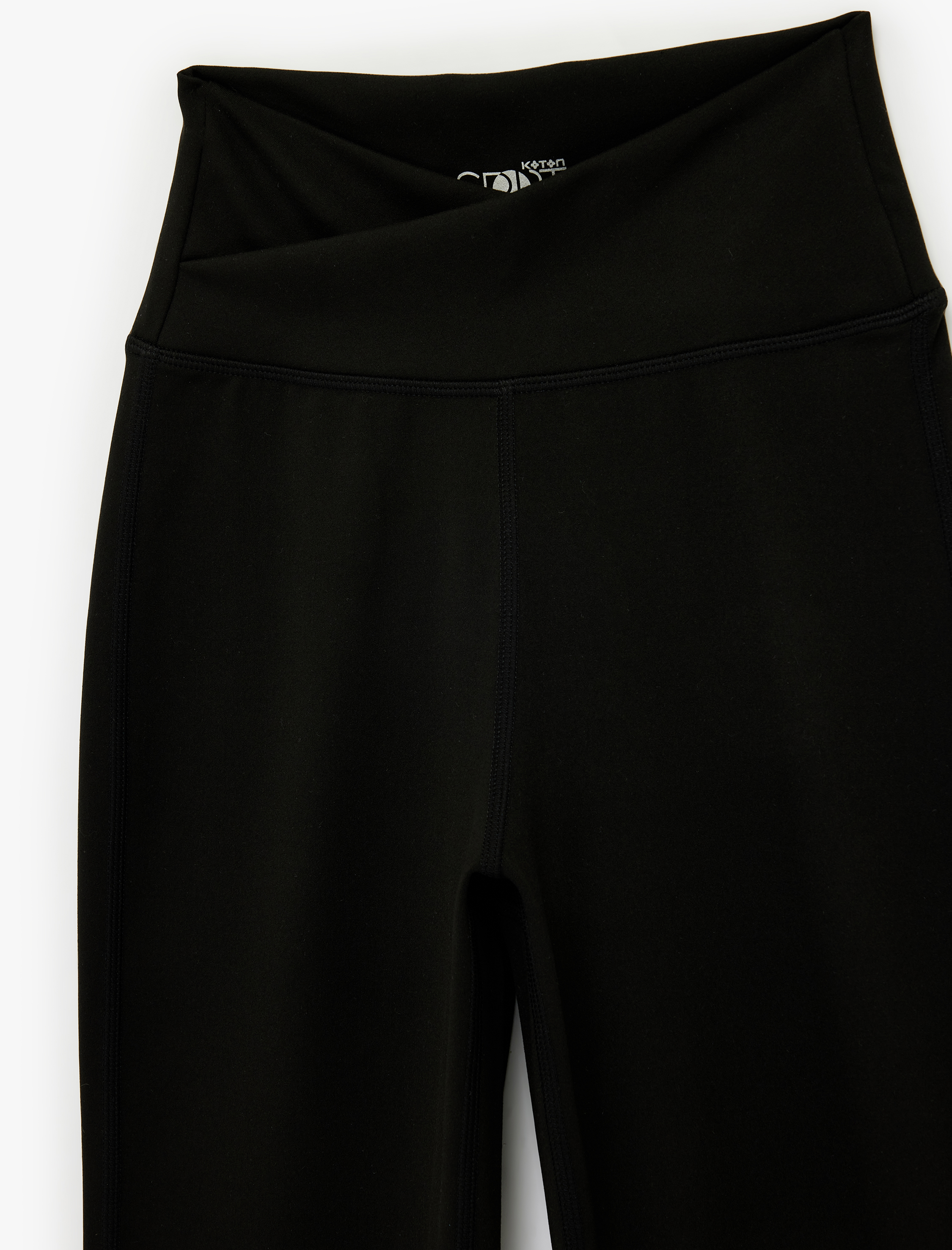   Kemer Detaylı Yüksek Bel İspanyol Paça Spor Tayt