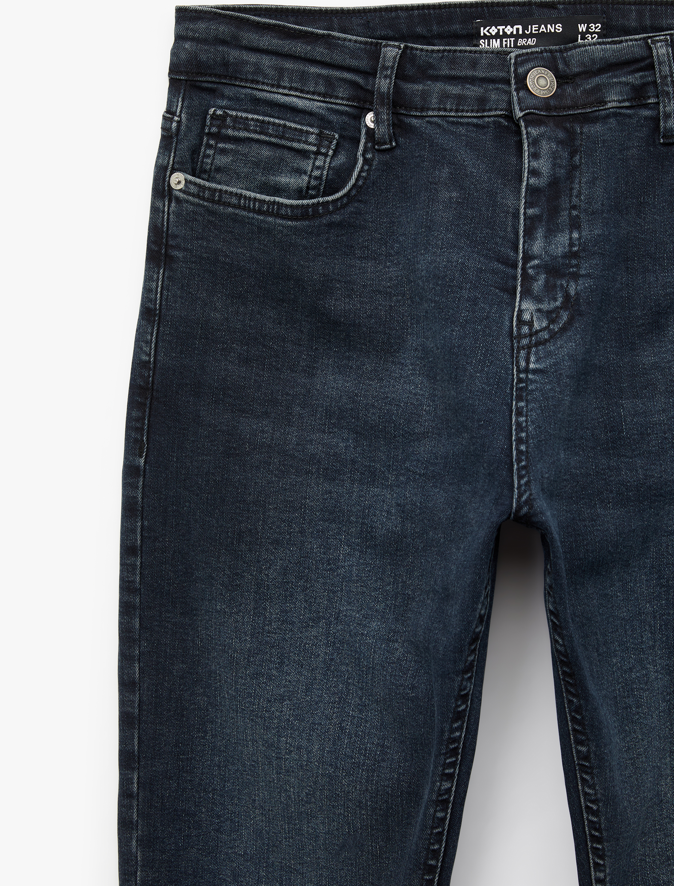   Normal Bel Pamuklu Slim Fit Jean Pantolon - Brad Jean