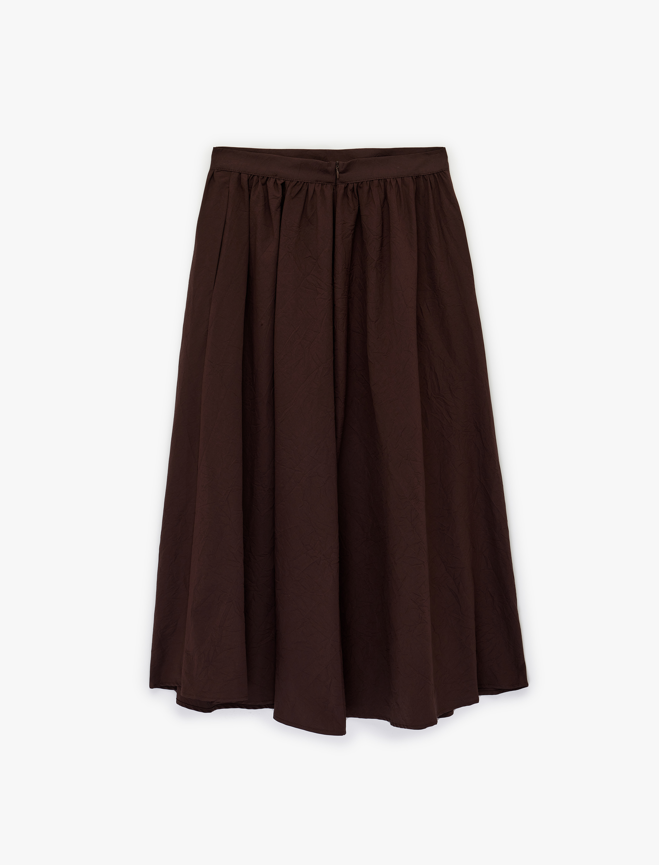   Normal Bel Rahat Kalıp A Kesim Uzun Pileli Etek