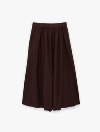 Normal Bel Rahat Kalıp A Kesim Uzun Pileli Etek