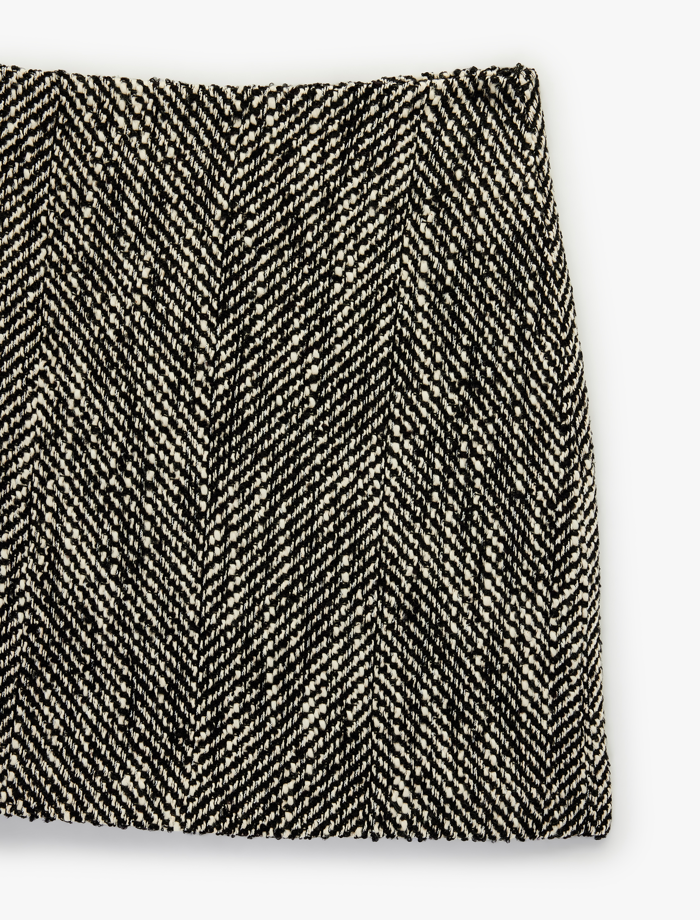   A Kesim Desenli Mini Tüvit Etek