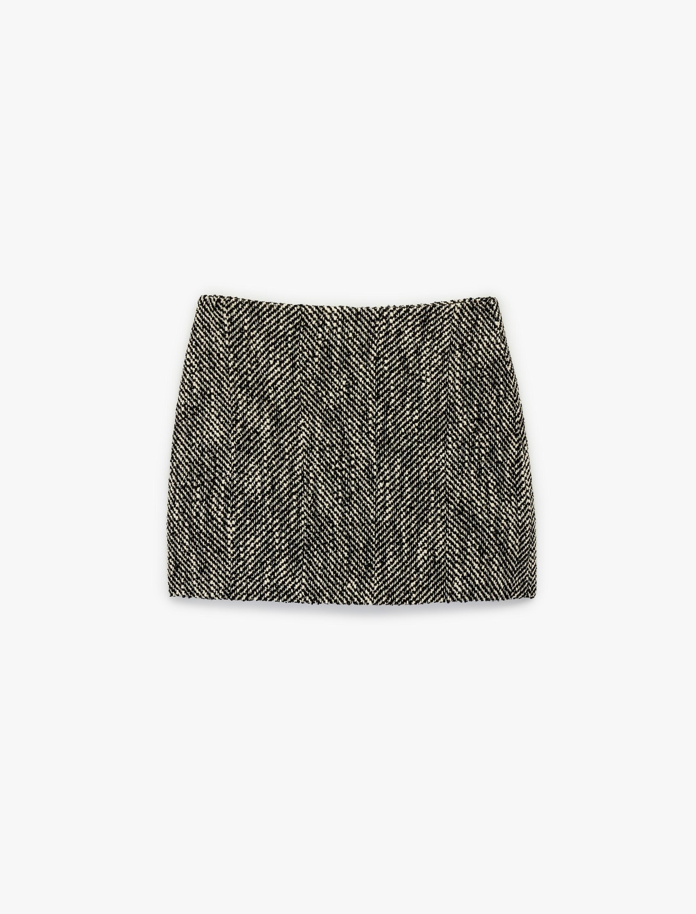   A Kesim Desenli Mini Tüvit Etek