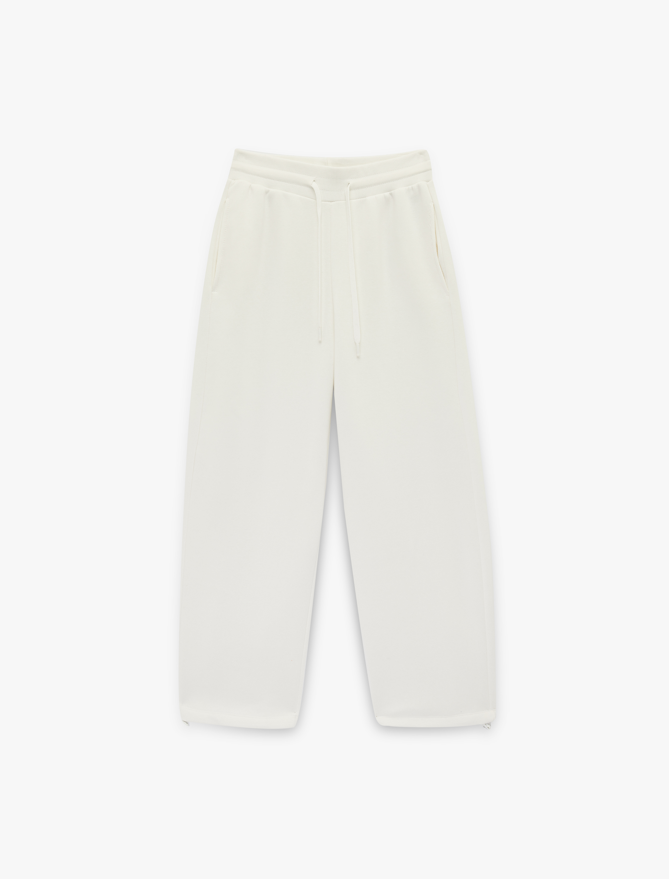   Üç İplik Şardonlu Cepli Beli Bağcıklı Jogger Eşofman Altı