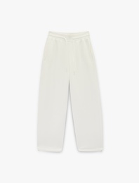 Üç İplik Şardonlu Cepli Beli Bağcıklı Jogger Eşofman Altı