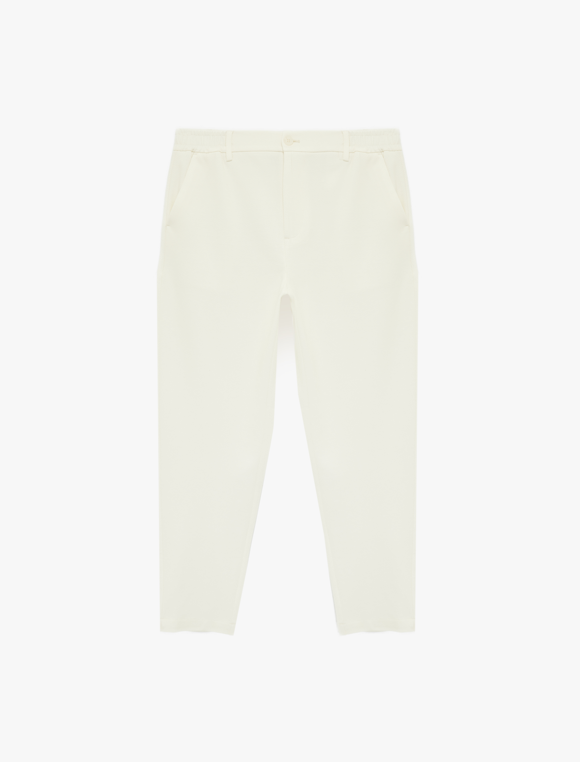   Slim Fit Viskon Karışımlı Cepli Düğmeli Chino Pantolon