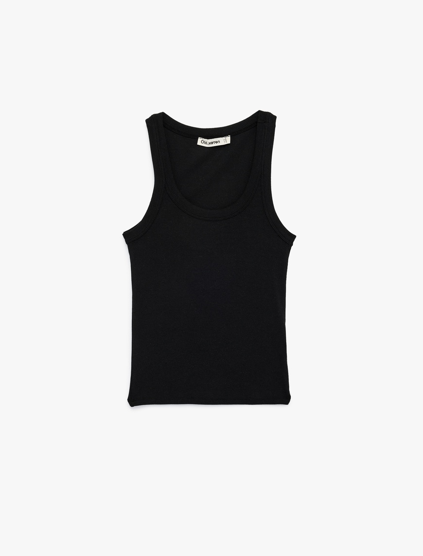 Koton Kadın Kaşkorse U Yaka Kolsuz Slim Fit Atlet