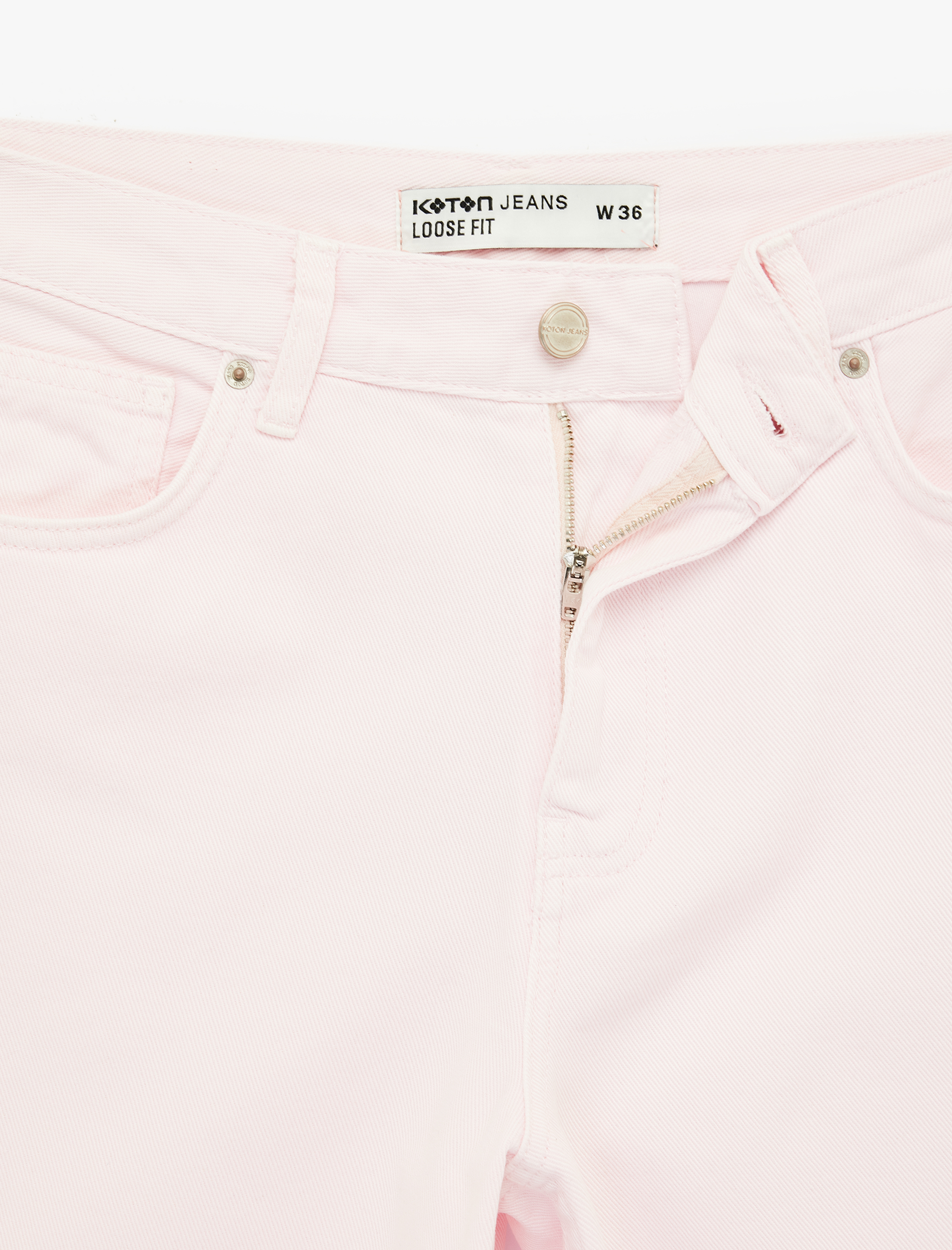   Pamuklu Düşük Bel Bol Kesim Denim Pantolon - Loose Straight Fit Jean