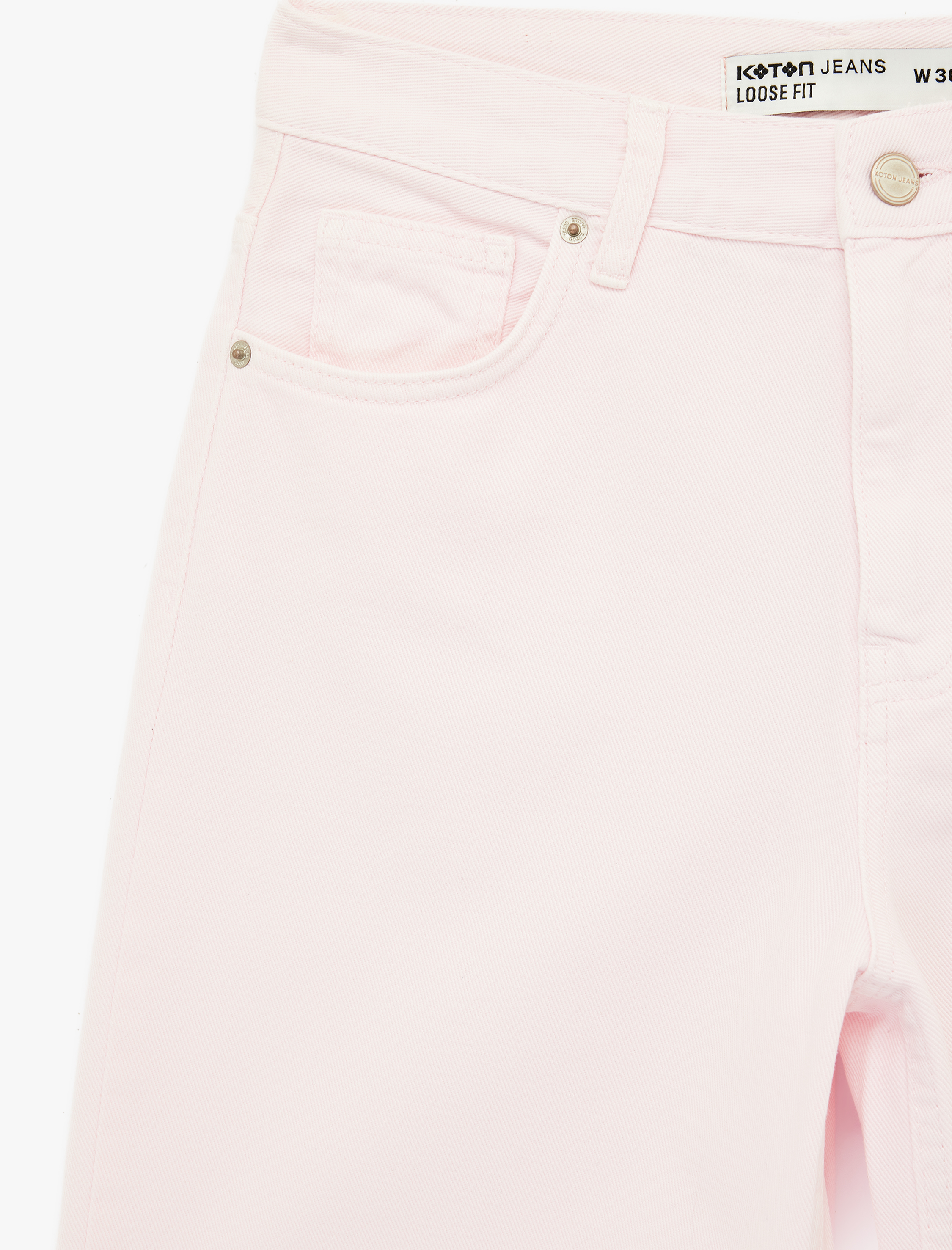   Pamuklu Düşük Bel Bol Kesim Denim Pantolon - Loose Straight Fit Jean