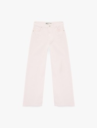 Pamuklu Düşük Bel Bol Kesim Denim Pantolon - Loose Straight Fit Jean